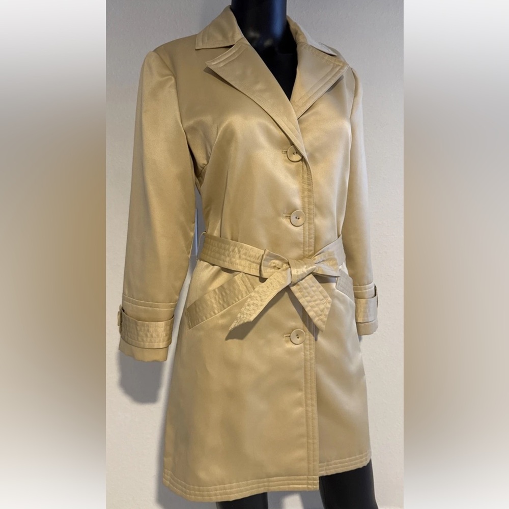 Spense Women’s Carmel Colored Long Sleeve Trench Coat Size S NWT Rare Find!